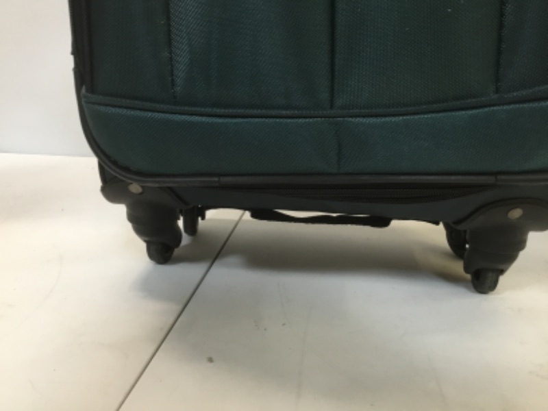 Photo 5 of Skyline Softside Carry On Spinner Suitcase, Teal 