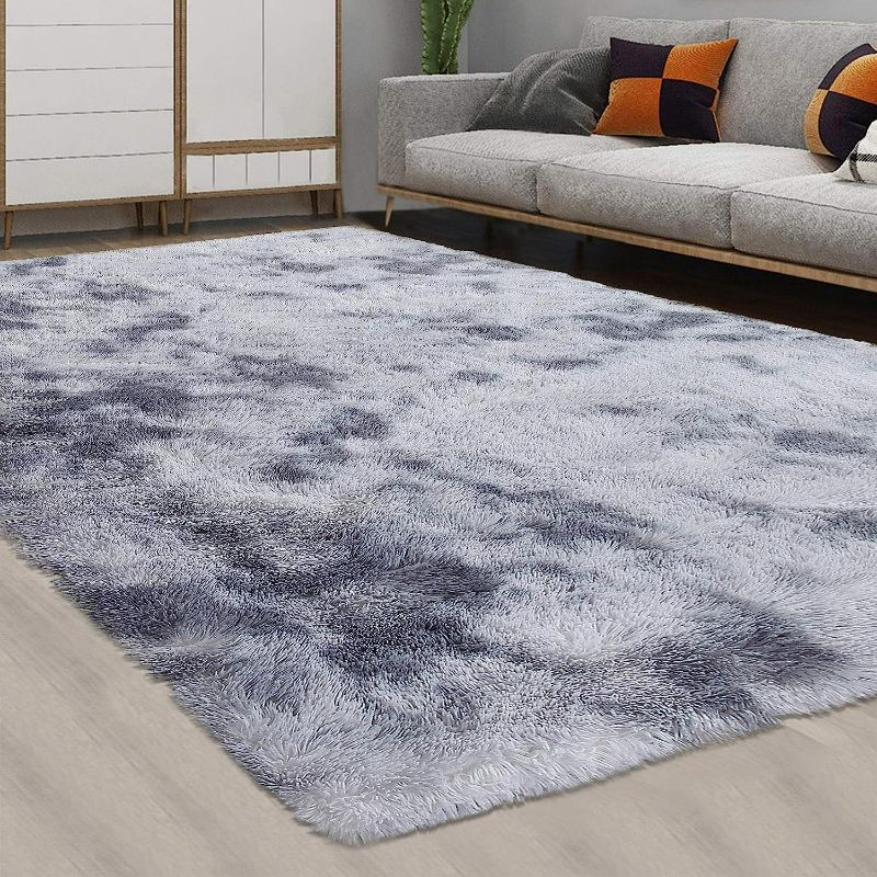 Photo 1 of 
CAROMIO Fluffy Area Rugs for Living Room 8' x 10' Modern Plush and Thick Faux Fur Shag Rug Non-Slip Carpet for Bedroom, Fuzzy Shaggy Rugs for Kids