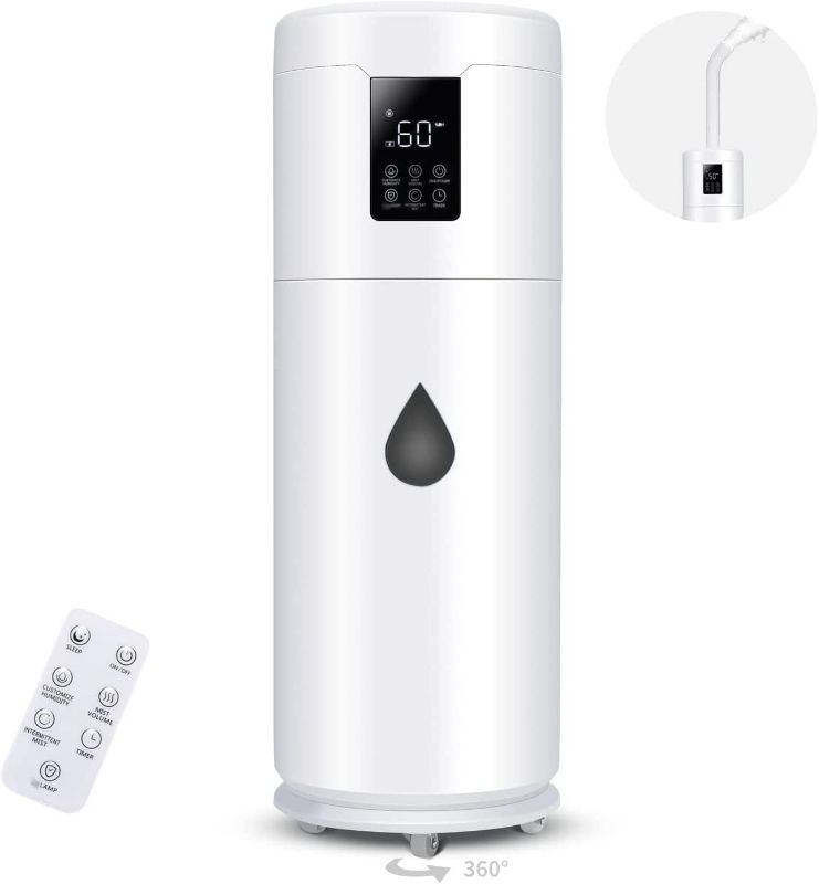 Photo 1 of 17L/4.5Gal Ultra Large Humidifiers for Bedroom 2000 sq ft, Quiet Humidifiers for Large Room, Tower Humidifier with 4 Mist Mode & Extension Tube for Home School Office Commercial Greenhouse Plants