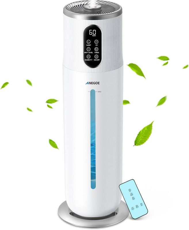 Photo 1 of Humidifiers for Large Room Bedroom 10L Cool Mist Humidifiers Ultra Quiet Top Fill Ultrasonic Air Humidifier with Remote Control and Timer, Night Light, 60H Work Time Humidifier for Plant (2022, White)