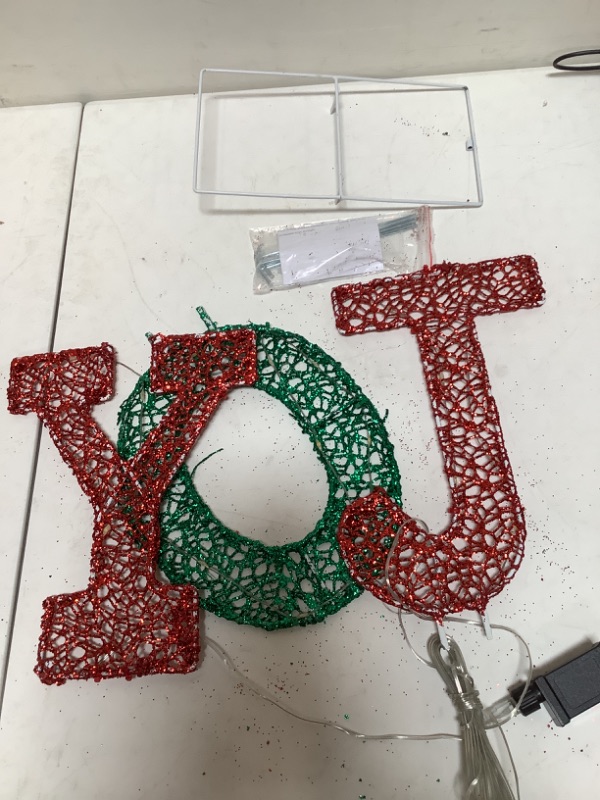 Photo 3 of JOIEDEMI HOLIDAY DECOR "JOY" LIGHT UP SIGN 48" TALL 