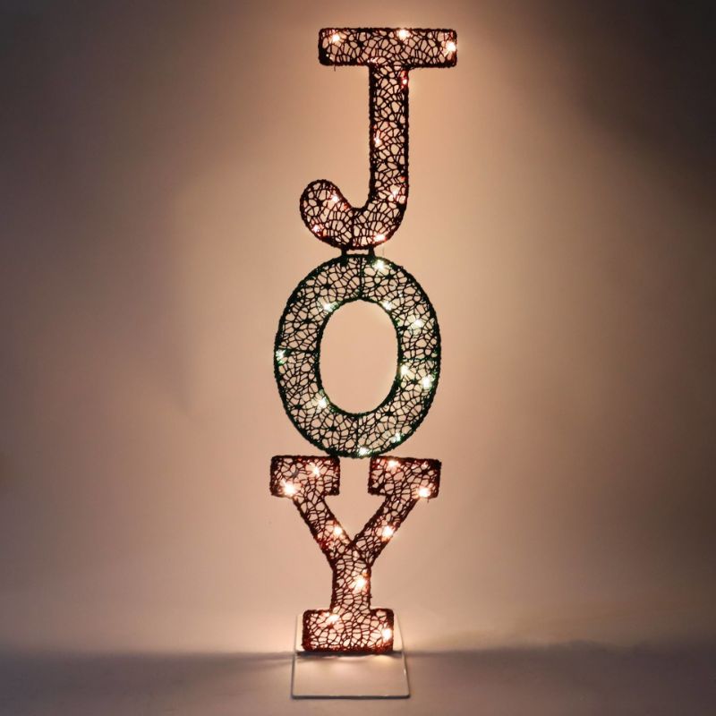 Photo 1 of JOIEDEMI HOLIDAY DECOR "JOY" LIGHT UP SIGN 48" TALL 