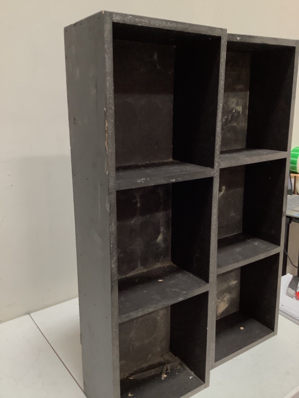 Photo 2 of Set of 2 Black 34"x11" 3-tier Shelf Unit 