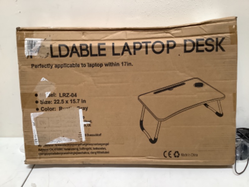 Photo 1 of Laptop Desk Laptop Bed Tray Table Large Foldable Laptop Notebook Stand Desk with Ipad and Cup Holder Perfect for Breakfast, Reading, Working,Watching Movie on Bed/Couch/Sofa