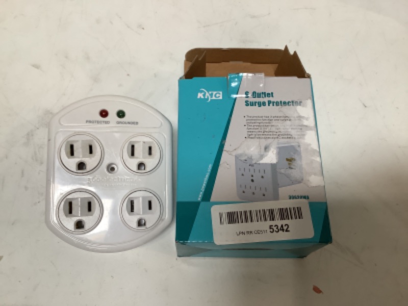 Photo 3 of kmc wall surge protector 980 joule 6-outle wall plug adapter power strip