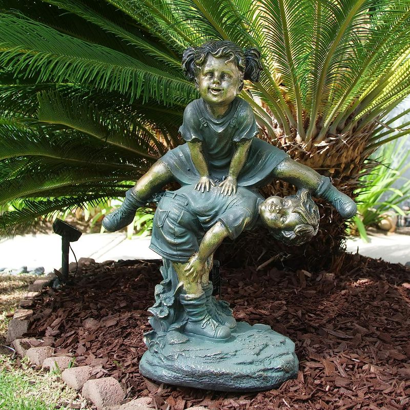 Photo 1 of Alpine Corporation GXT260 Statue, 20" x 11" x 26", Bronze