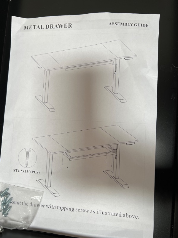 Photo 4 of Frassie 27.4 inch Under Desk Pull-Out Drawer Office Storage Organize Mounted Sliding Metal Pencil Drawer for Standing Desk