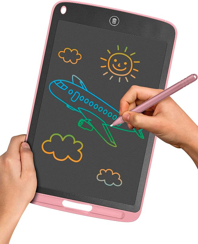 Photo 1 of GabbaGoods LCD Writing Tablet Doodle Board,10.5 inch Colorful Drawing Pad,Electronic Drawing Tablet, Drawing Pads,Travel Gifts for Kids Ages 3 4 5 6 7 8 Year Old Girls Boys (Pink)