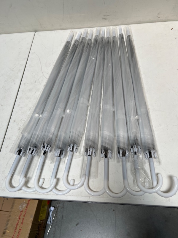 Photo 1 of Cloak 10pk Clear Wedding Umbrella for Rain in Bulk Pack