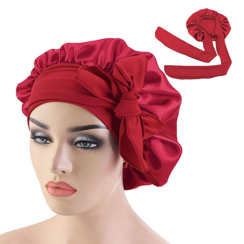 Photo 1 of Wide Band Satin Bonnet Cap,Bonnets for Women,Silky Bonnet for Curly Hair,Women Hair Wrap for Sleeping 