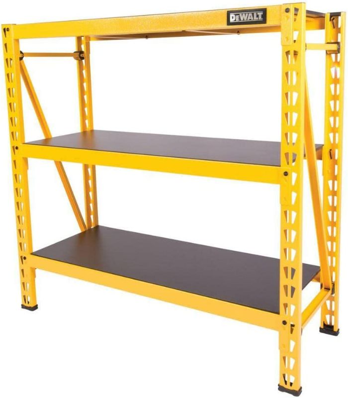 Photo 1 of DEWALT 4-Foot Tall, 3-Shelf Industrial Workshop/Garage Storage Rack, Total Capacity: 4,500 lbs.