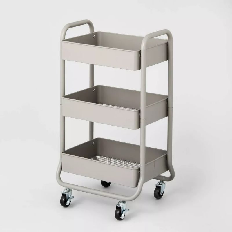 Photo 1 of 3 Tier Metal Utility Cart - Brightroom™ GRAY 