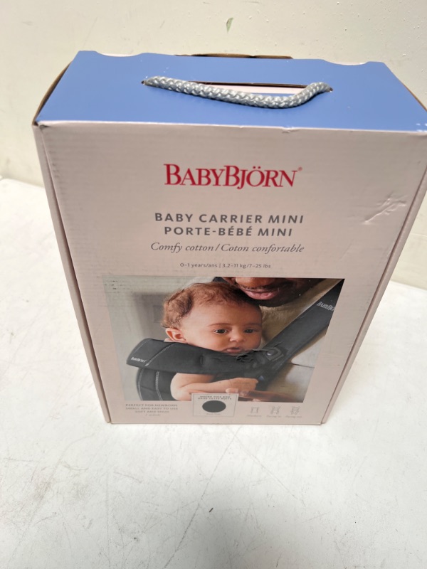 Photo 2 of BabyBjörn Baby Carrier Mini Cotton - Black