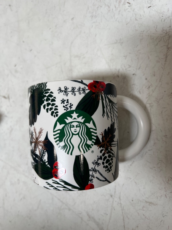 Photo 2 of Starbucks Dining Starbucks Holiday 2021 Christmas Holly Ceramic Coffee Mug 12oz