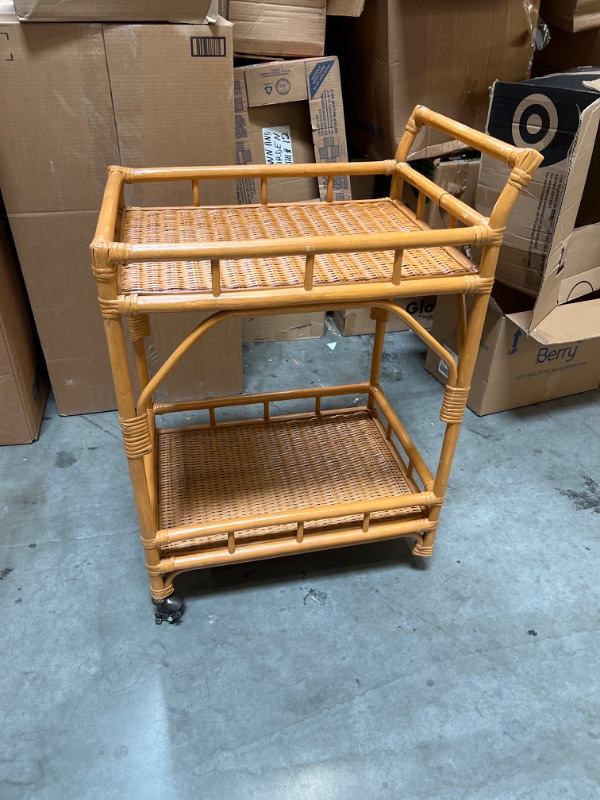 Photo 2 of Cassia Rattan Bar Cart - Opalhouse™