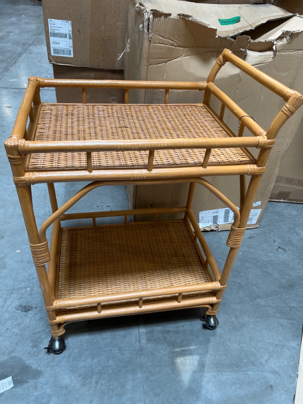 Photo 2 of Cassia Rattan Bar Cart - Opalhouse™