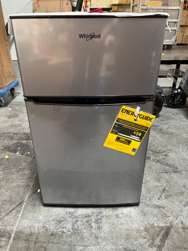 Photo 3 of Whirlpool 3.1 cu ft Mini Refrigerator Stainless Steel WH31S1E