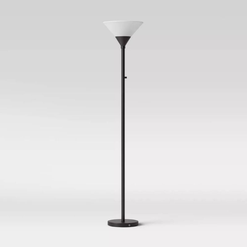 Photo 1 of Torch Floor Lamp, Black, 66" 