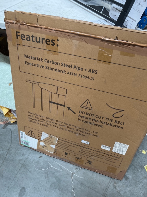 Photo 1 of Mom's Choice Awards Winner-Cumbor 29.5"-40.6" Width Pressure or Hardware Mounted Auto Close Safety Baby Gate, Durable Extra Wide Dog Gate for Stairs, Doorways, Easy Walk Thru Pet Gate for House 30.5" Tall Black