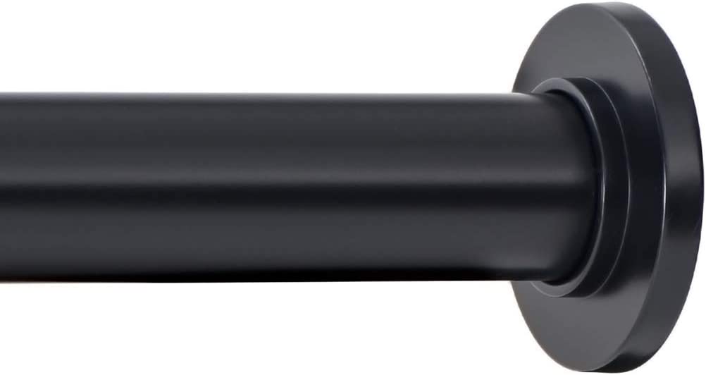 Photo 1 of Ivilon Tension Curtain Rod - Spring Tension Rod for Windows or Shower, 54 to 90 Inch. Black