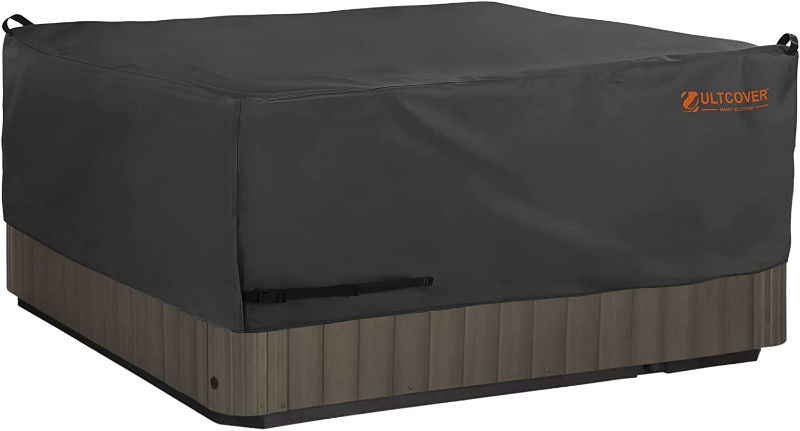 Photo 1 of ULTCOVER Smart Selection Outdoor Hot Tub Hard Cover Protector Waterproof Square SPA Cover Cap 76 inch, Black