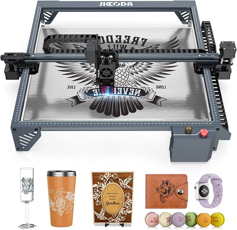 Photo 1 of JICCODA Laser Engraver Machine 10W Output Power Laser Cutter,DIY Laser Engraver for Wood and Metal, Paper, Acrylic, Tiles Support LightBurn and GRBL?(with Air Assist Nozzle)