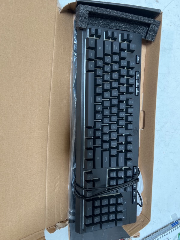 Photo 3 of Redragon K512 Shiva RGB Backlit Membrane Gaming Keyboard with Multimedia Keys, Linear Mechanical-Feel Switch, 6 Extra On-Board Macro Keys, Dedicated Media Control, Detachable Wrist Rest Black