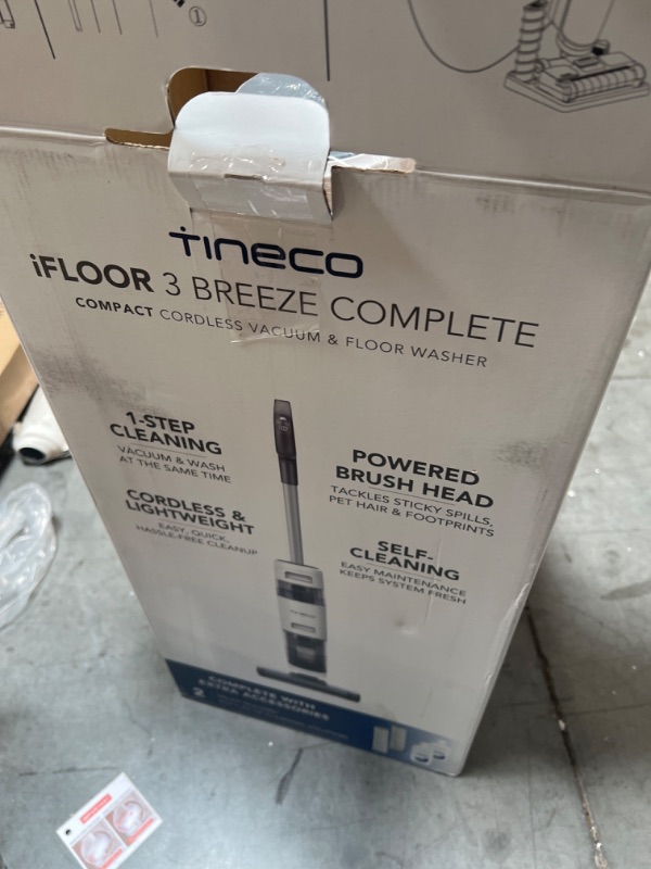 Photo 2 of Tineco iFLOOR 3 Breeze Complete Wet Dry Vacuum Cordless Floor Cleaner and Mop One-Step Cleaning for Hard Floors