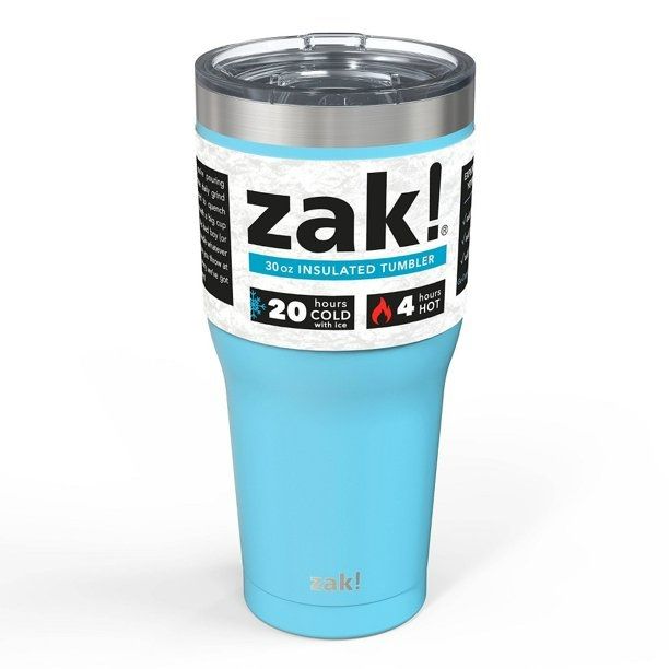 Photo 1 of Zak! Designs 30oz Double Wall Stainless Steel Cascadia Tumbler WHITE (Twist To Open)