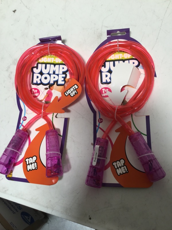 Photo 1 of 2-pack Big Time Light Up Jump Rope (PINK) 