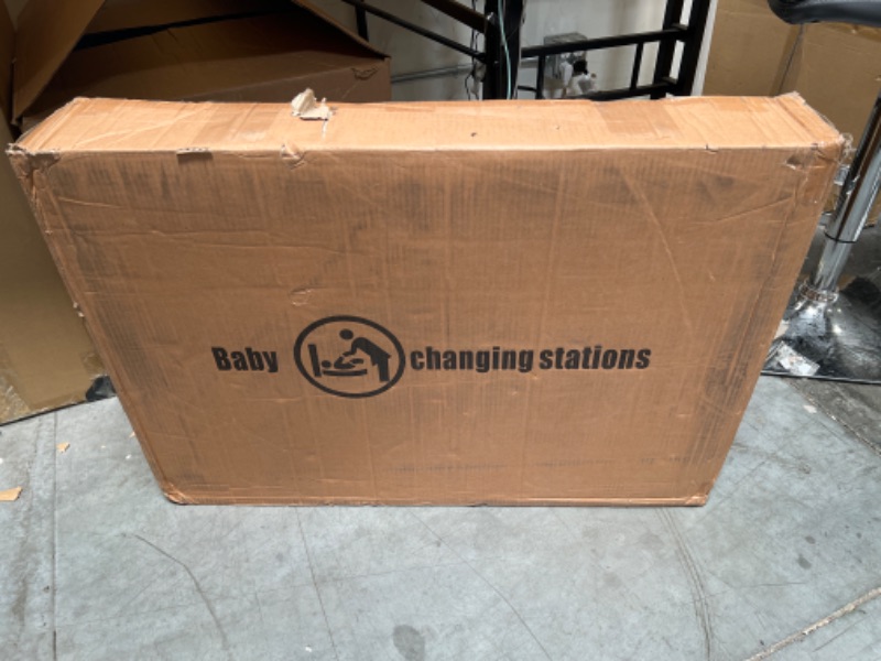 Photo 2 of Baby Changing Staion Wall Mounted Commercial Diaper Changing Table Restaurant Corner Changing Nursery Wall Daycare Changer Station Horizontal Bathroom Realunisence