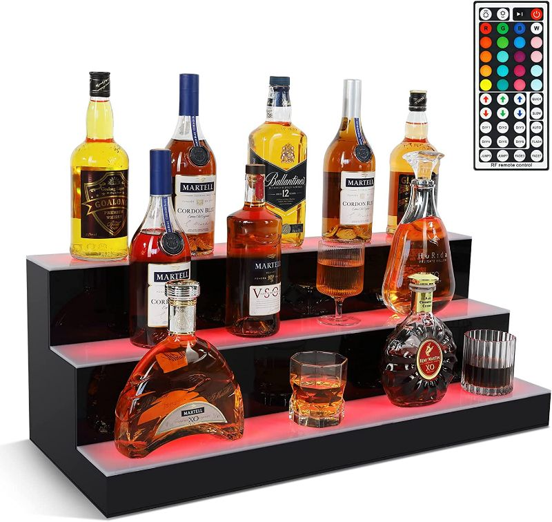 Photo 1 of 3-tier Wantjoin LED Lighted Bottle Display Shelf 