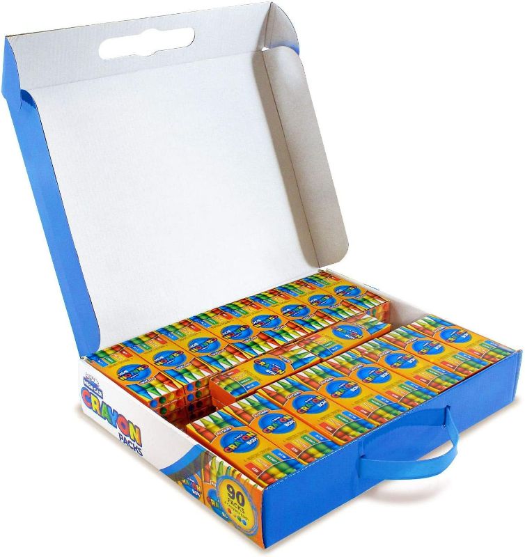 Photo 1 of ArtSkills Mega Case of Crayons, Back to School Supplies, 4 Primary Colors, 90 Packs