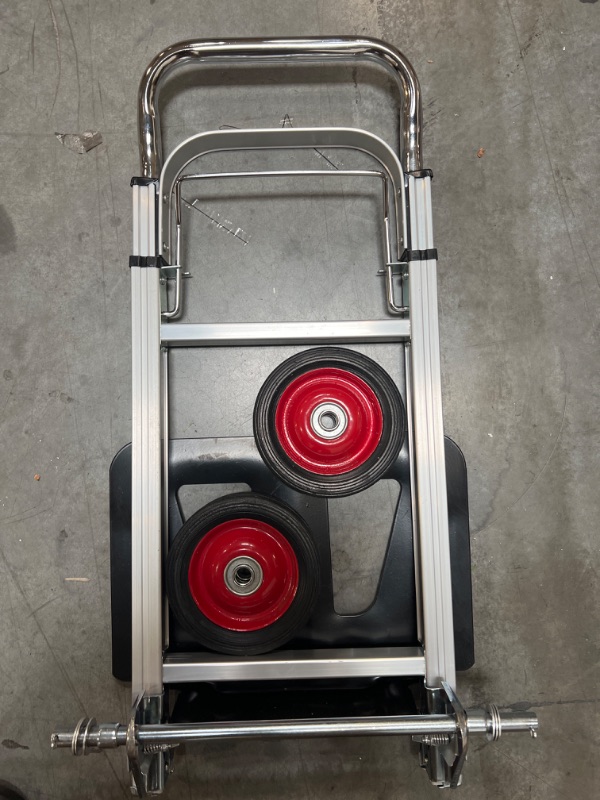 Photo 3 of Hand Truck Dolly Aluminum Foldable Hand Cart with 6" Wheels 220 lb Capacity