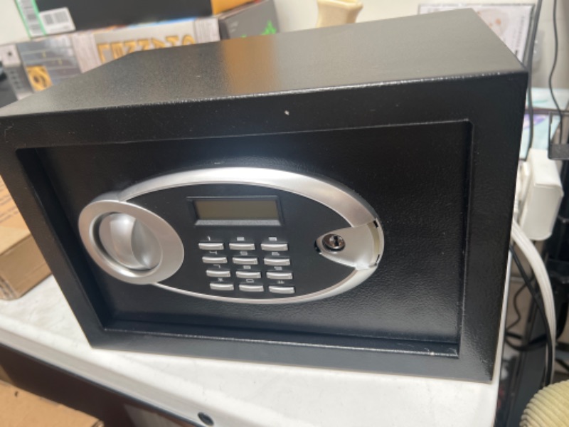 Photo 2 of 12" x 7" Black Safe with Keys and keycode, Protection