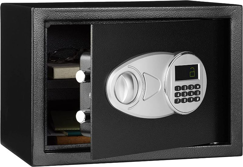 Photo 1 of 12" x 7" Black Safe with Keys and keycode, Protection