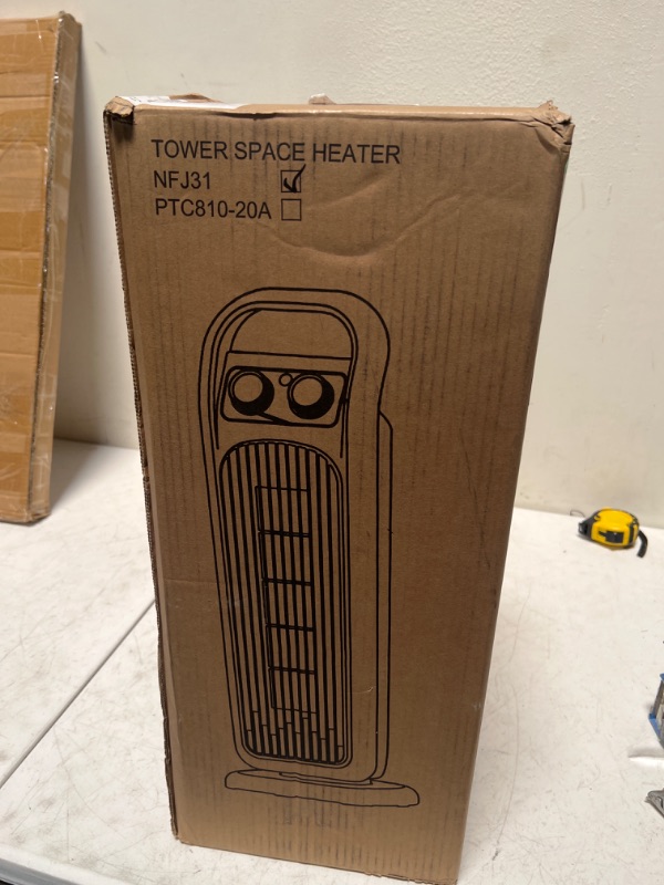 Photo 2 of SONBION Space Heater, 1500W Electric Heater PTC Ceramic Heater with Thermostat, 70 Degree Oscillation Fan Heater for Indoor, Garage, Office, Bedroom, 2S Fast Heating, Tip-over & Overheat Protection