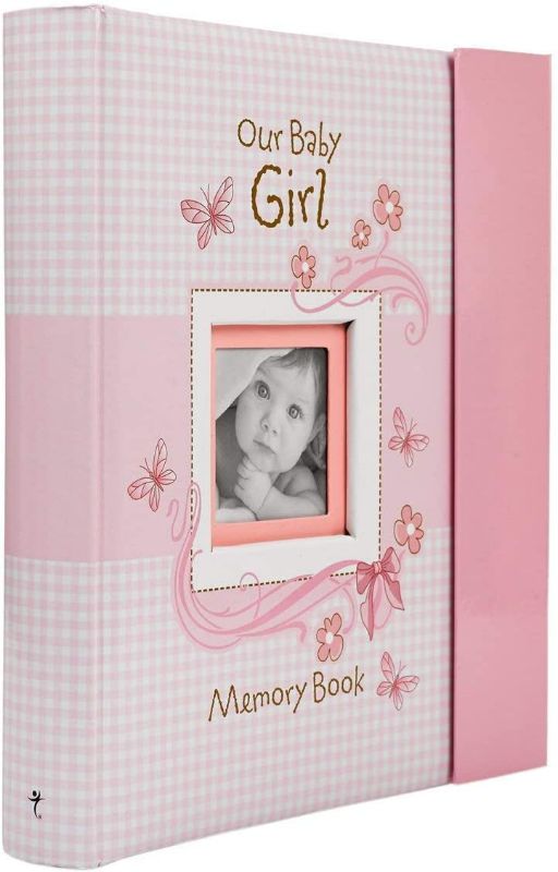 Photo 1 of Christian Art Gifts Girl Baby Book of Memories Pink Keepsake Photo Album | Our Baby Girl Memory Book | Baby Book with Bible Verses, The First Year