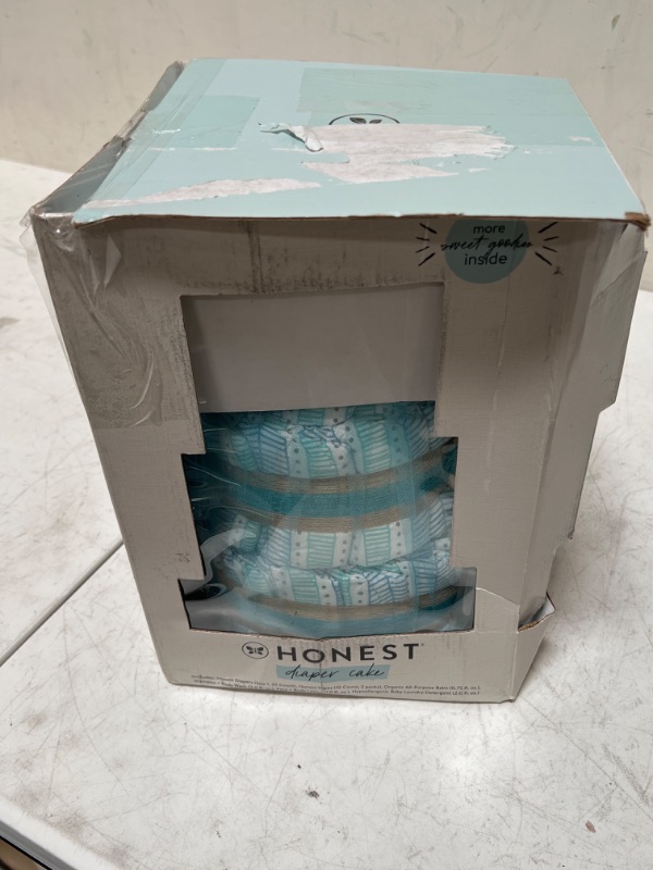 Photo 3 of The Honest Company Diaper Cake | Clean Conscious Diapers, Baby Personal Care, Plant-Based Wipes | Dots + Dashes | Regular, Size 1 (8-14 lbs), 35 Count Standard (35 Count) Dots + Dashes