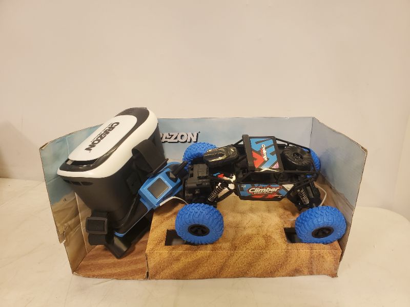 Photo 6 of Toysznd Climber Speed Buggy: Blue Toy Stunt Race Rockcrawler Car with Remote Control, BVR Glasses, 