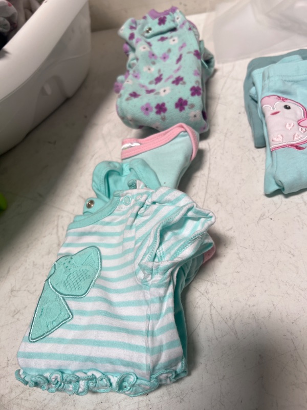 Photo 3 of 5-pack of Babygirl Clothes, Onesie, Pants, etc. Blue design 6-9m