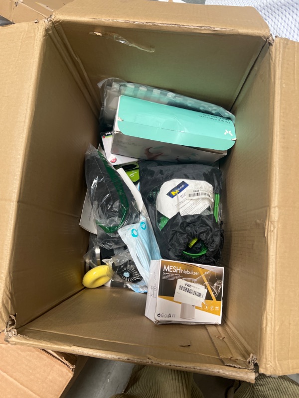 Photo 3 of Miscellaneous Box with over 25 items, Headphone, Portable Hose, Blanket, ETC 