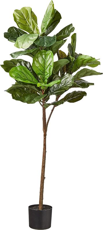 Photo 1 of Nearly Natural 54” Fiddle Leaf Artificial (Real Touch) Silk Trees, Green
