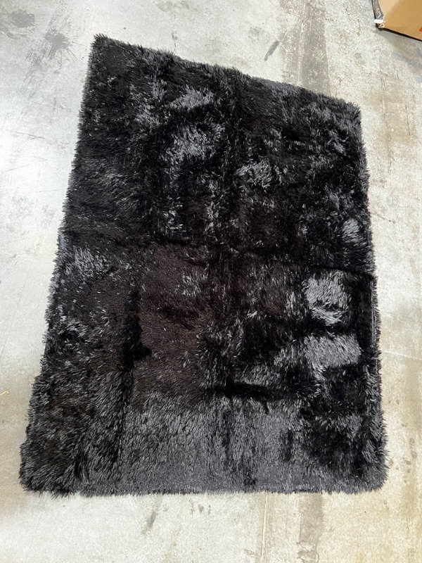 Photo 2 of Black Rug, Bathroom/Living Room/ETC 5.5'x4' Rectangular 