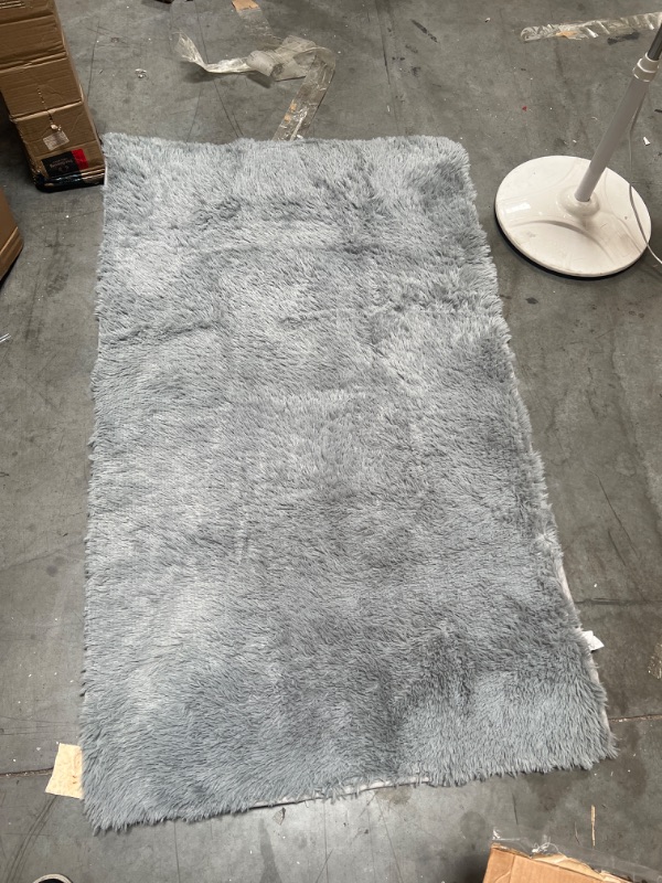 Photo 2 of Set of 2 Gray Rugs (Fur-like), 5ft x 3ft 