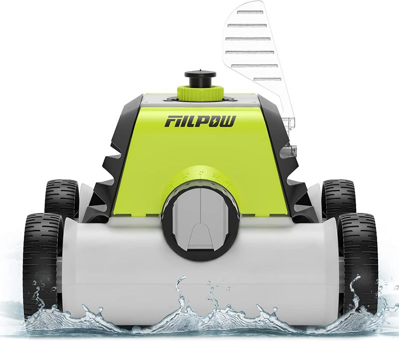 Photo 1 of (2023 New) FIILPOW Cordless Robotic Pool Cleaner, Auto-Dock, Automatic Pool Robot Vacuum with 90 Mins Running Time, Rechargeable, Lightweight Ideal for Above-Ground Pools Up to 800 Sq.ft, Green
