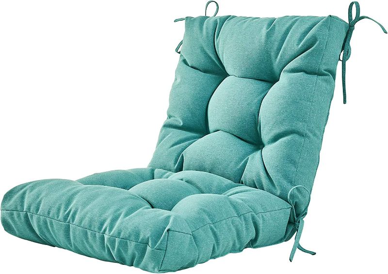 Photo 1 of ARTPLAN All Weather Chair Outdoor Cushions Wicker Tufted Pillow with Back for Outdoor Furniture
