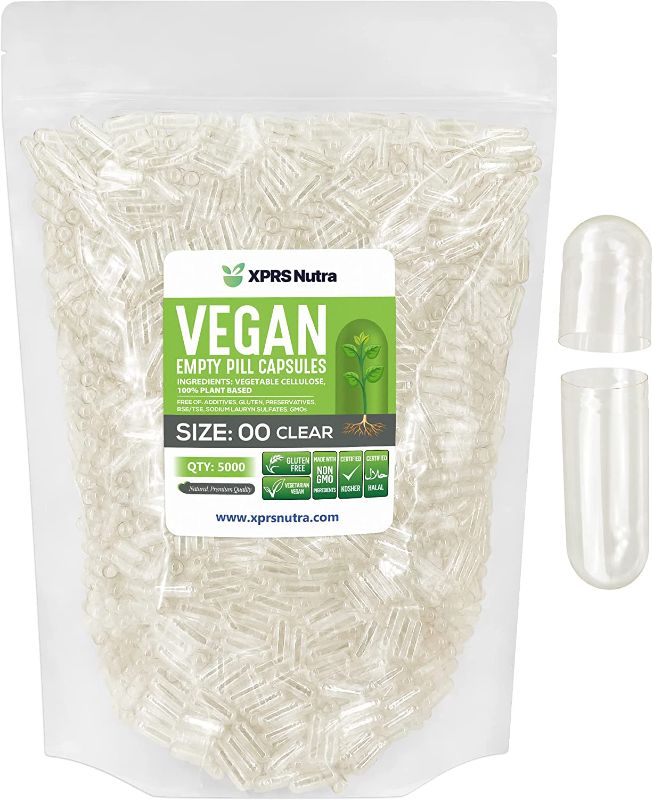Photo 1 of 5000 Count Clear  Vegetarian/Vegan Empty Pill Capsules