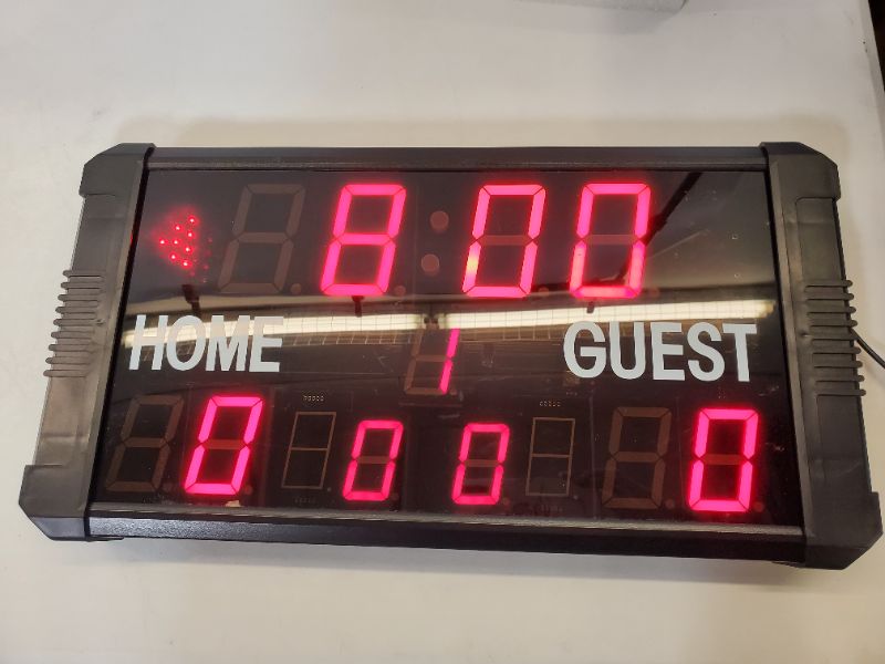 Photo 7 of Spolehli Basketball Scoreboard & Timer 14s/24s Shot -Portable Tabletop Scoreboard Wall-Mount Scoreboard Digital Scoreboard - 11 Digits Scoreboard