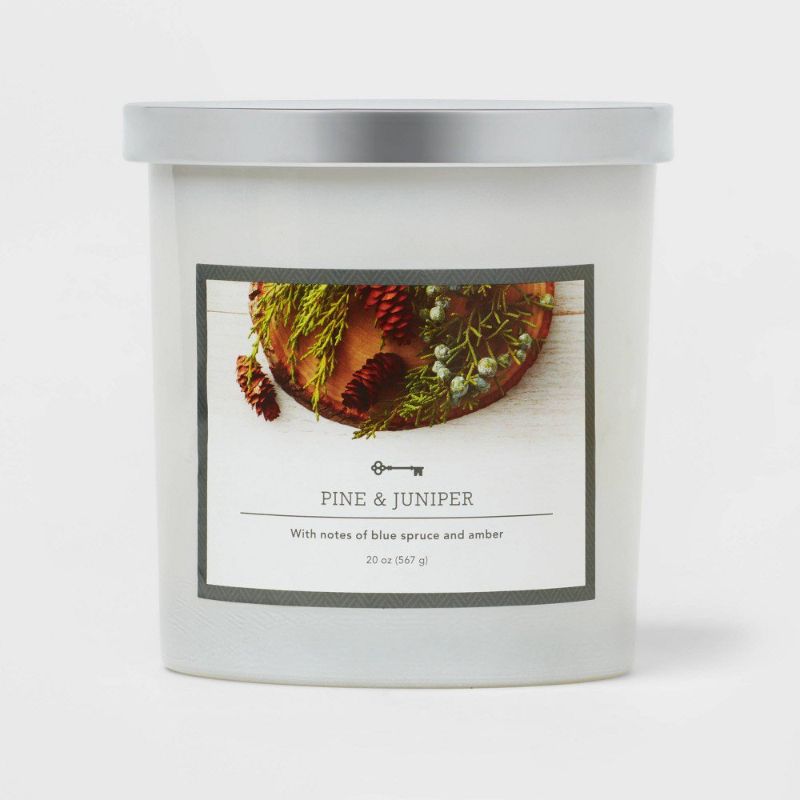 Photo 1 of Threshold - 3 Wick Glass Jar Candle - PINE & JUNIPER